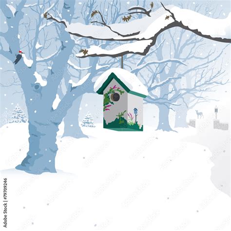 Winter Wonderland - Background Stock Illustration | Adobe Stock