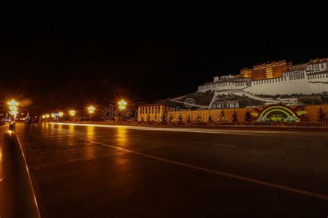 Night Scenery of Potala Palace,Tibet Stock Photo - Image of culture ...