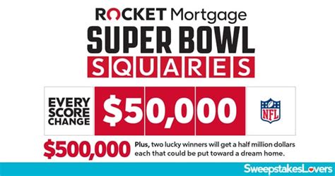 Rocket Mortgage Super Bowl Squares Sweepstakes 2020