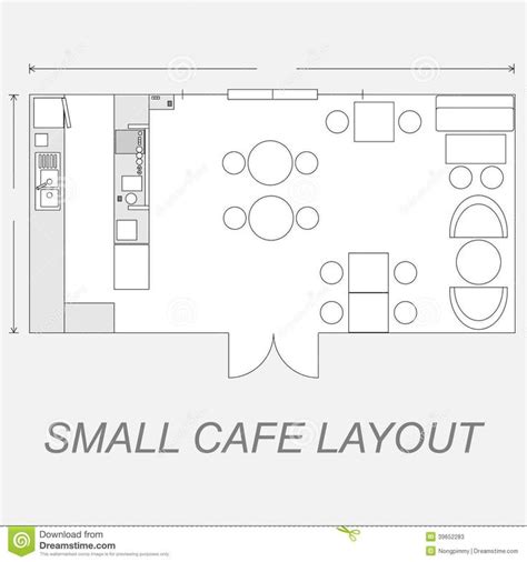 Small Cafe Layout Stock Vector - Image: 39652283 #smallrestaurants ...