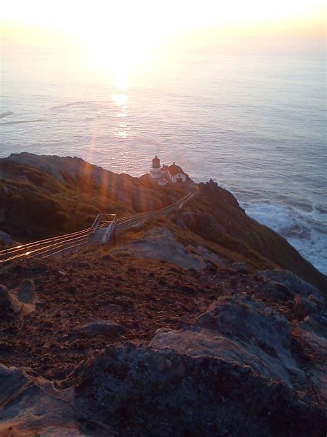 Sunset at Point Reyes Lighthouse Point Reyes Lighthouse, Coastline, Sunset, Pictures, Water ...