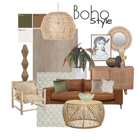 Boho Style Interior Design Mood Board by ideenreich | Boho style ...