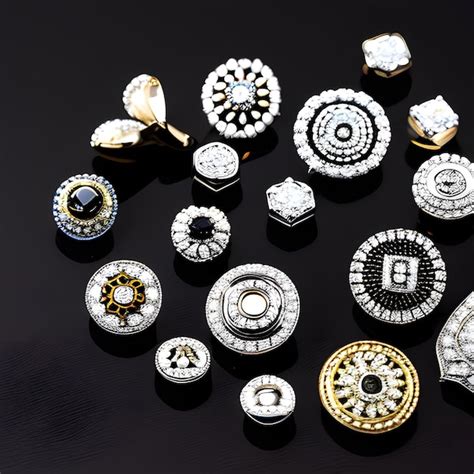 Premium Photo | A collection of earrings with a diamond design on them