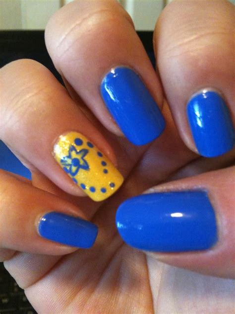 Blue and Yellow Nails | BEATIFUL NAILS CHICE | Pinterest | Blue and ...