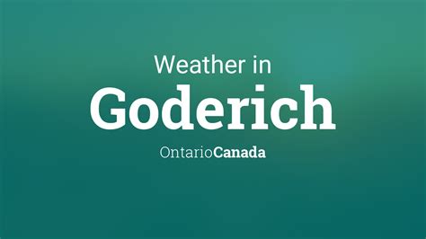 Weather for Goderich, Ontario, Canada