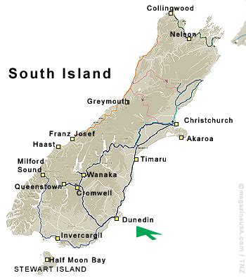 Dunedin Map - New Zealand