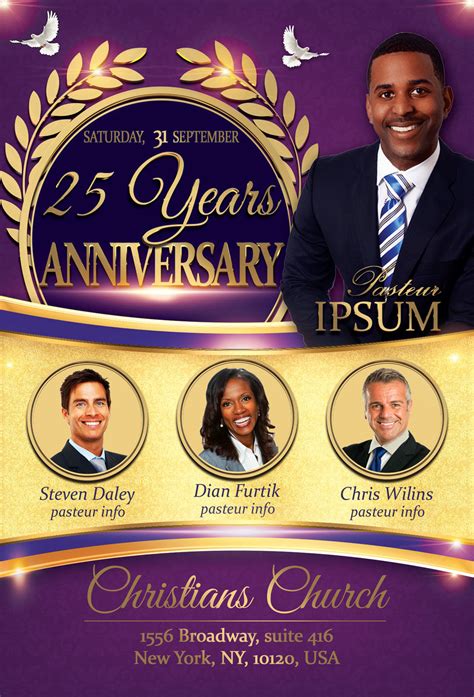 Free Church Anniversary Flyer Templates