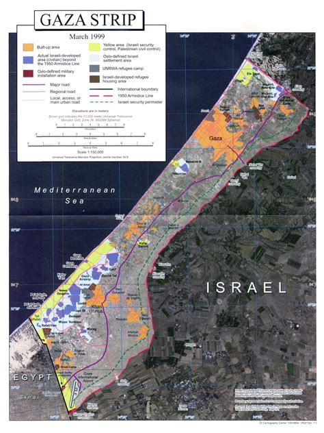 Large detailed satellite map of Gaza Strip with other marks | Vidiani ...