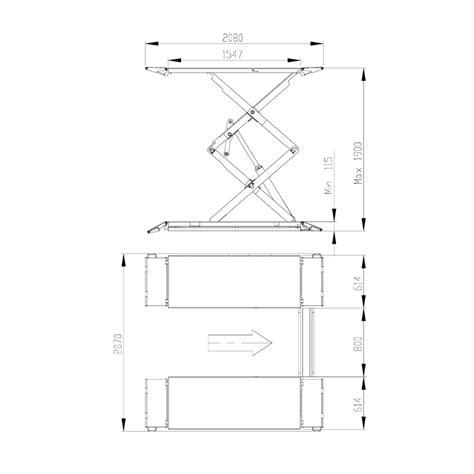 AS-7135 3.5T Full Rise Scissor Lift - Automotech Services Limited