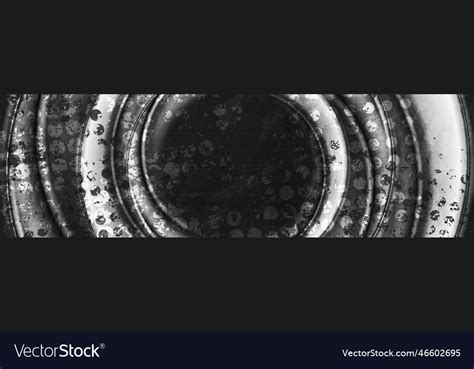 Black and white vintage grunge banner with circles