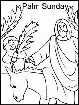 Easter Template Palm Leaf Sunday School Lesson Sketch Coloring Page sketch template