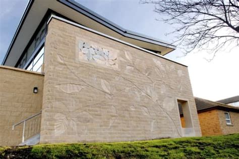 Batley Wall by Alyoshastone at Batley Health Centre, Batley | Wescover Sculptures