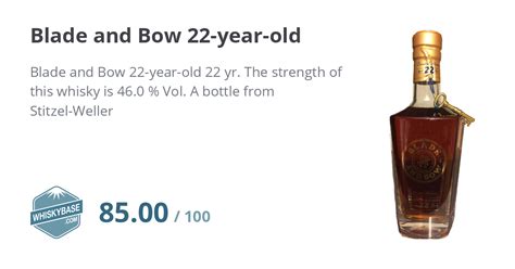 Blade and Bow 22-year-old - Ratings and reviews - Whiskybase