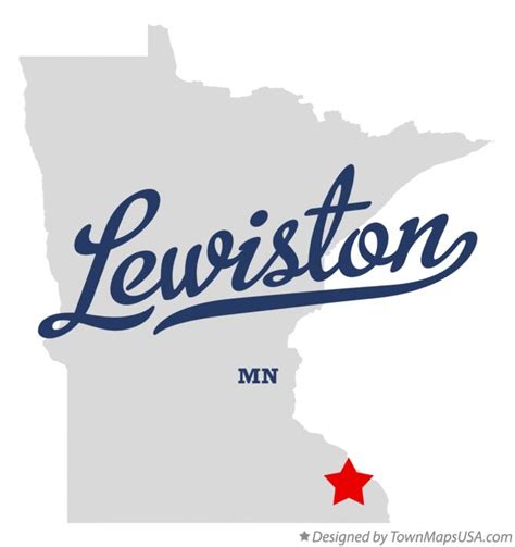 Map of Lewiston, MN, Minnesota