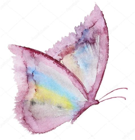 Abstract Watercolor hand drawn butterfly — Stock Photo © ivofet #108266132