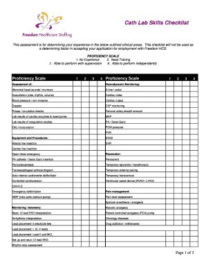 Cath Lab Checklist - Fill Online, Printable, Fillable, Blank | pdfFiller