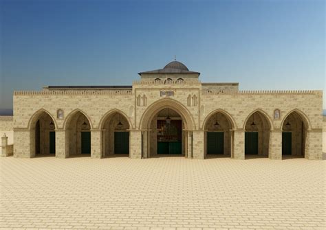 ayçe örnal - Al-Aqsa Mosque interior- exterior 3ds max vray model