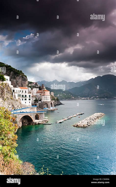 Amalfi coast village Stock Photo - Alamy