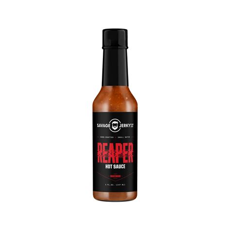 Carolina Reaper Hot Sauce: Reaper Hot Sauce w/ Garlic | Savage Jerky Co.