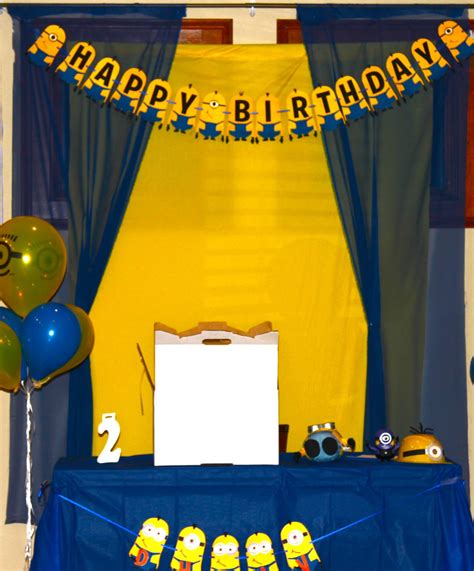 Personalized Minion Inspired Birthday Vinyl Backdrop, Minion Banner For ...