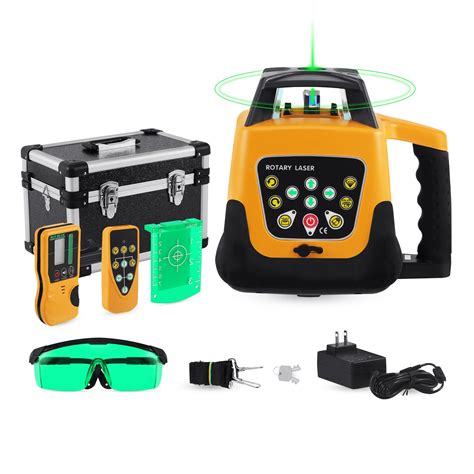 Iglobalbuy Rotary Laser Level Green Laser Self Leveling Kit, 500M Green ...