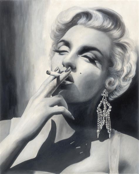 Marilyn Monroe Smoking A Cigarette In Color