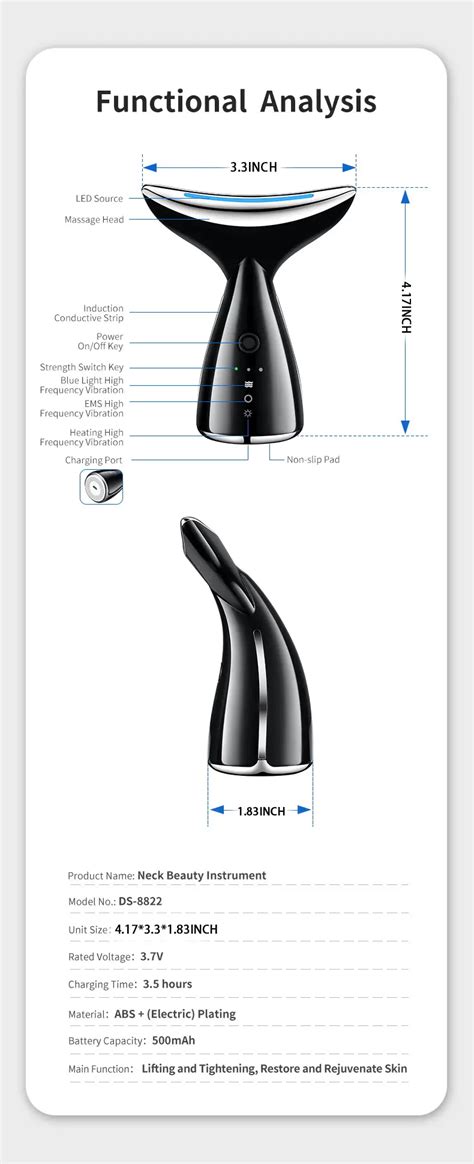 Skin Rejuvenation Beauty Device For Face And Neck Based On Triple Action Led, Thermal, And ...