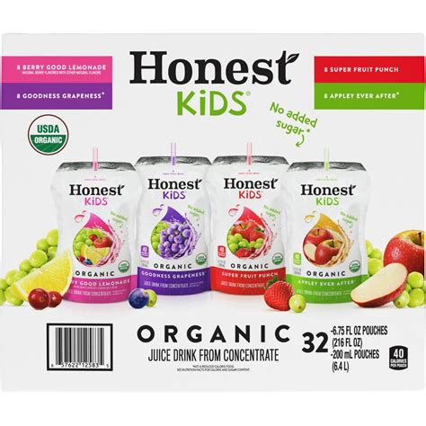 Honest Kids Organic Juice Drinks Variety Pack 32 ct; 6.75 fl oz | Shipt