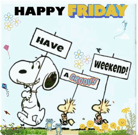 Happy Friday Have A Groovy Weekend Snoopy GIF | GIFDB.com