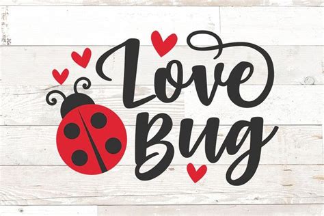 Love Bug svg | Cute Ladybug Valentine (422301) | SVGs | Design Bundles ...