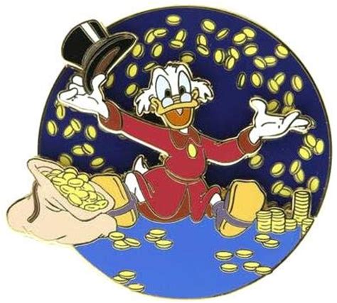 Scrooge McDuck and gold coins spinner pin from our Pins collection | Disney collectibles and ...