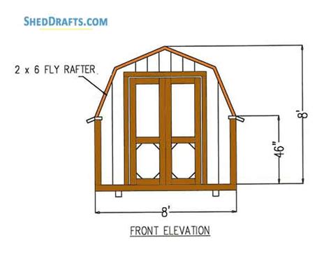 8×8 Gambrel Roof Tool Storage Shed Plans