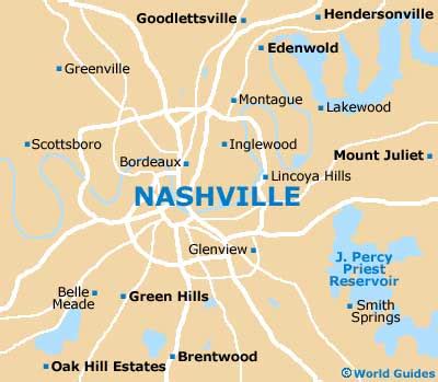 Nashville Maps and Orientation: Nashville, Tennessee - TN, USA