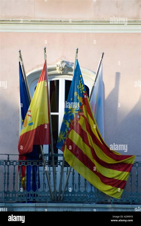 The Valencian flag Stock Photo - Alamy