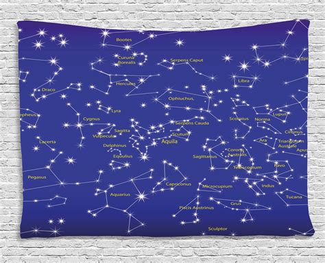 Constellation Tapestry, Astronomy Science Names of Stars Zodiac Signs ...