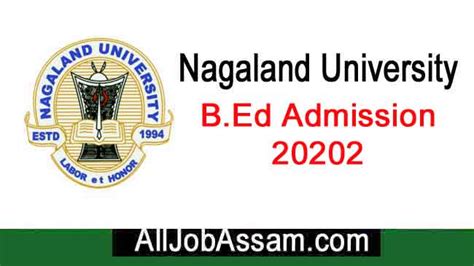 Nagaland University B.Ed Admission 2020 | Application Form, Eligibility, Dates