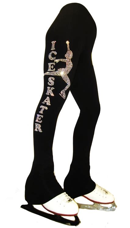 Ice Skating Pants with AB Crystals Ice Skater Design