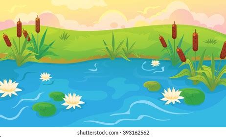 Top 139+ Pond background cartoon - Tariquerahman.net