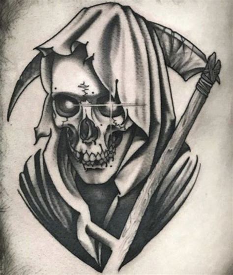 Skull Tattoo Design with Gothic Style