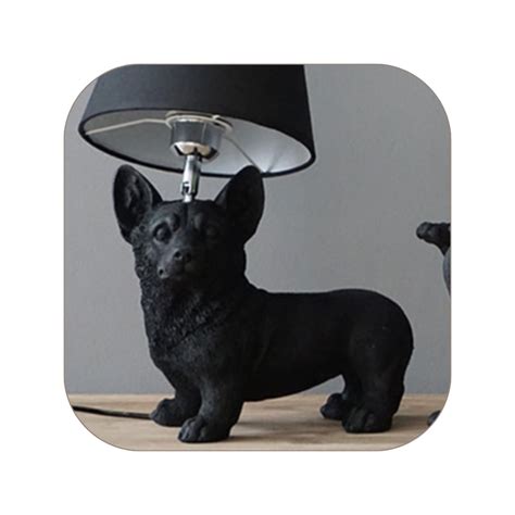 Dog Lamp｜Black Corgi — Modern Design Homes