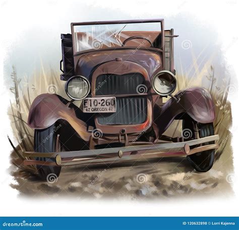 Rusty Old Car Vector Illustration | CartoonDealer.com #23460852