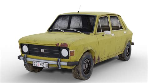 Yugo Zastava Old Rusty Car Low Poly 3D asset | CGTrader