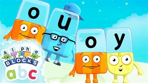 Alphablocks - Long Vowels: OU and OY! | Phonics | #HomeSchooling - YouTube