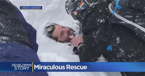 Snowboarders Rescue Man Buried Alive In Sierra Avalanche - CBS Sacramento