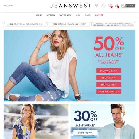 50% off All Jeans at Jeanswest (Online or in-Store) - ChoiceCheapies