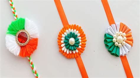 3 Super Easy Rakhi Making For Competition//DIY : Indian Tricolour Rakhi