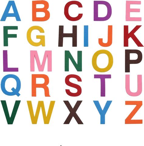 Buy 6.5cm Felt Letter Stickers, 52 Pieces Self-Adhesive Foam Letters ...