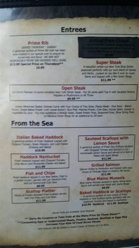 Menu at The Other Place Pub, Boylston