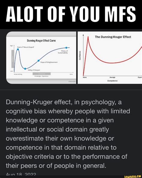 ALOT OF YOU MFS The Dunning Kruger Effect Ounning Kruger Effect Curve ...