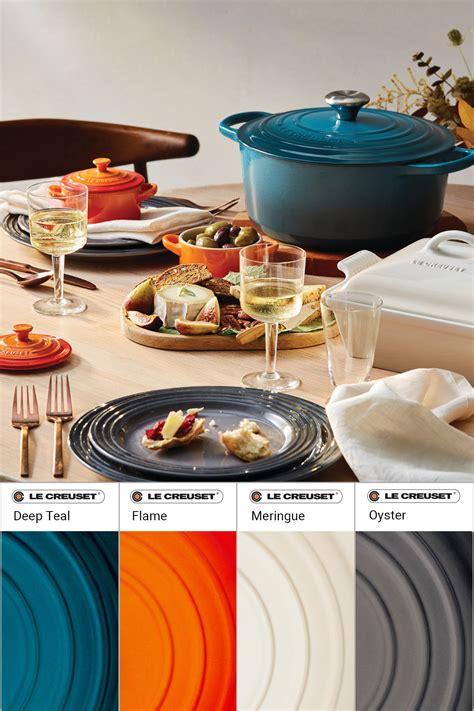 Le Creuset Color Combinations: Deep Teal | Le creuset colors, Le creuset kitchen, Le creuset recipes